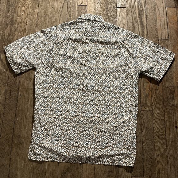 St. Croix Abstract Eyes and Mouths Maximalist Short Sleeve Button Down Shirt - Picture 2 of 4